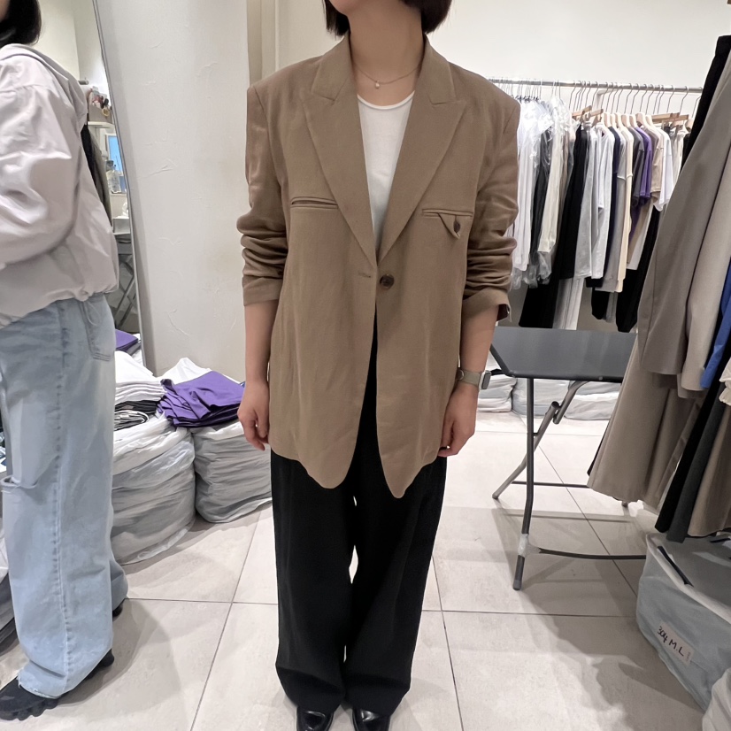 NAVYBURST韓國直郵㊣東大門實拍女裝新品推薦時尚夾克亞麻寬松NAVY BURST夾克