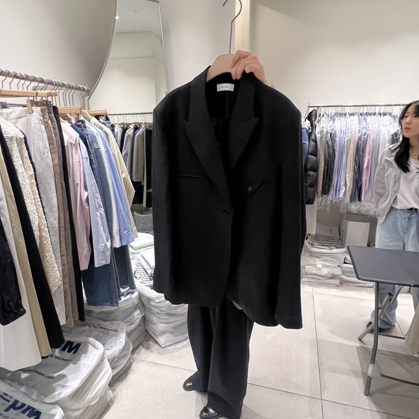 NAVYBURST韓國直郵㊣東大門實拍女裝新品推薦時尚夾克亞麻寬松NAVY BURST夾克圖色3