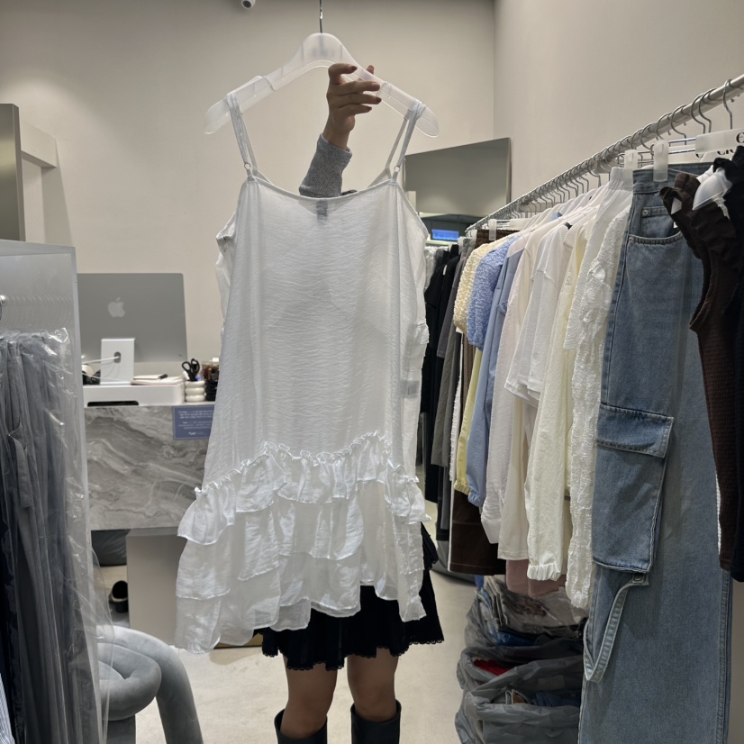 EYEL韓國直郵㊣女裝新品時尚25春夏熱賣連衣裙不含內搭透視EYEL連衣裙