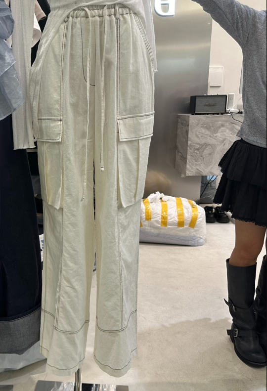 EYEL韓國直郵㊣女裝新款時尚熱賣推薦25春夏休閑休閑褲亞麻EYEL休閑褲