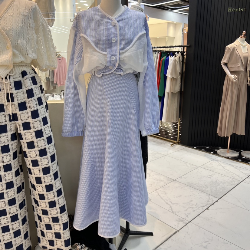 ECHOPARTY韓國㊣直郵東大門代購女裝新品時尚熱賣25春夏長裙ECHOPARTY長裙