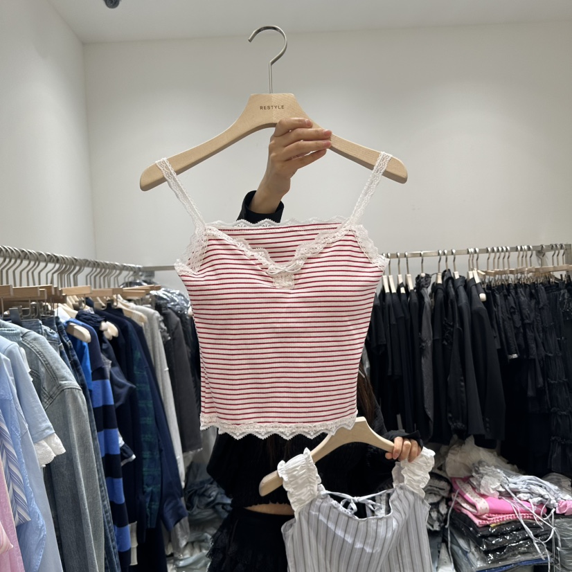 RE STYLE-Q直郵韓國代購㊣女裝新款推薦人氣休閑吊帶背心RE STYLE吊帶/背心