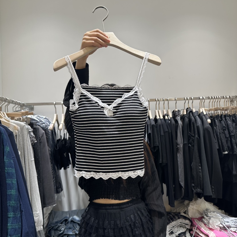 RE STYLE-Q直郵韓國代購㊣女裝新款推薦人氣休閑吊帶背心RE STYLE吊帶/背心圖色2
