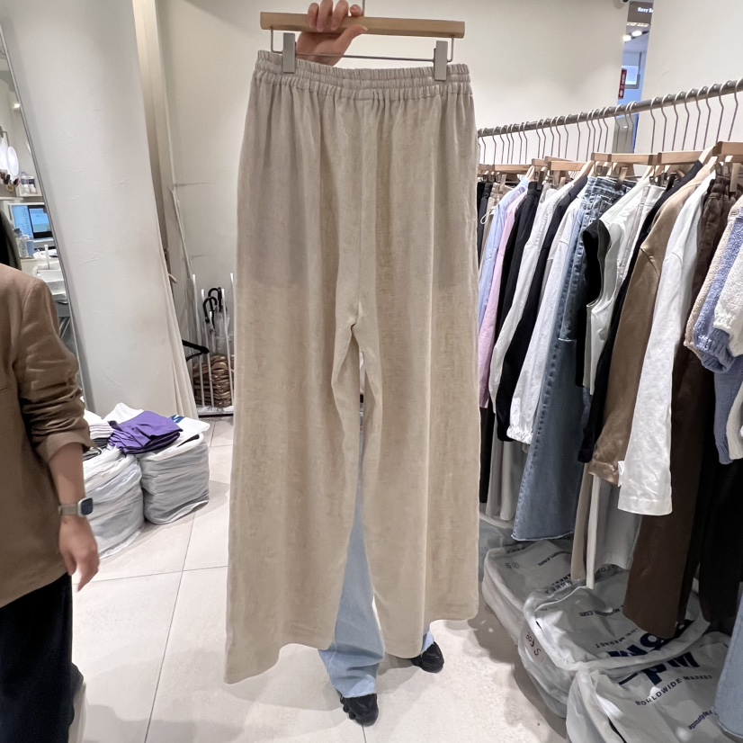 NAVYBURST韓國㊣直郵東大門代購女裝新品熱賣休閑休閑褲亞麻NAVY BURST休閑褲