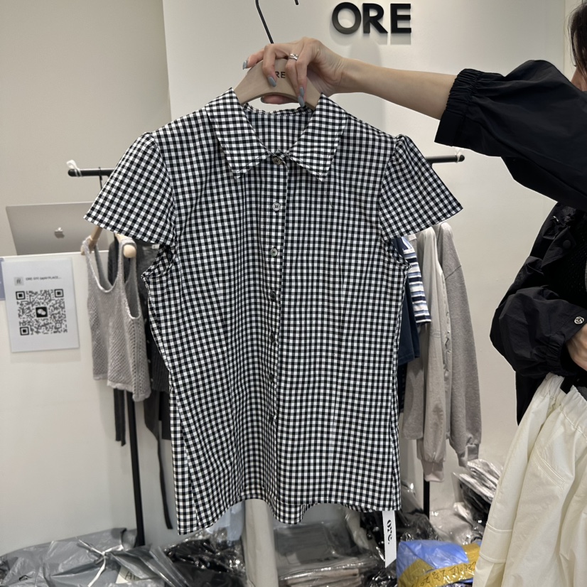 ORE-P直郵韓國代購㊣女裝新品熱賣時尚推薦人氣襯衫蕾絲衫ORE襯衫/蕾絲衫圖色2
