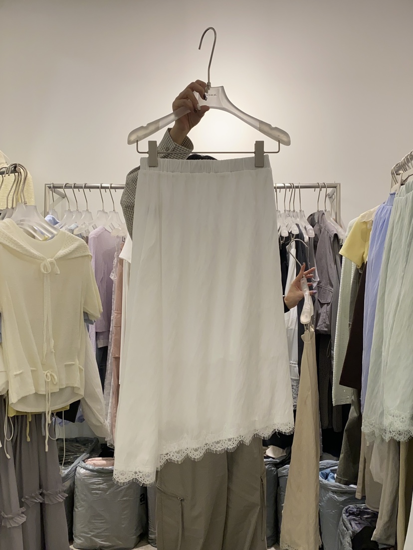 LOOKK直郵韓國代購㊣女裝新品時尚人氣推薦25春夏休閑熱賣長裙LOOKK長裙圖色2