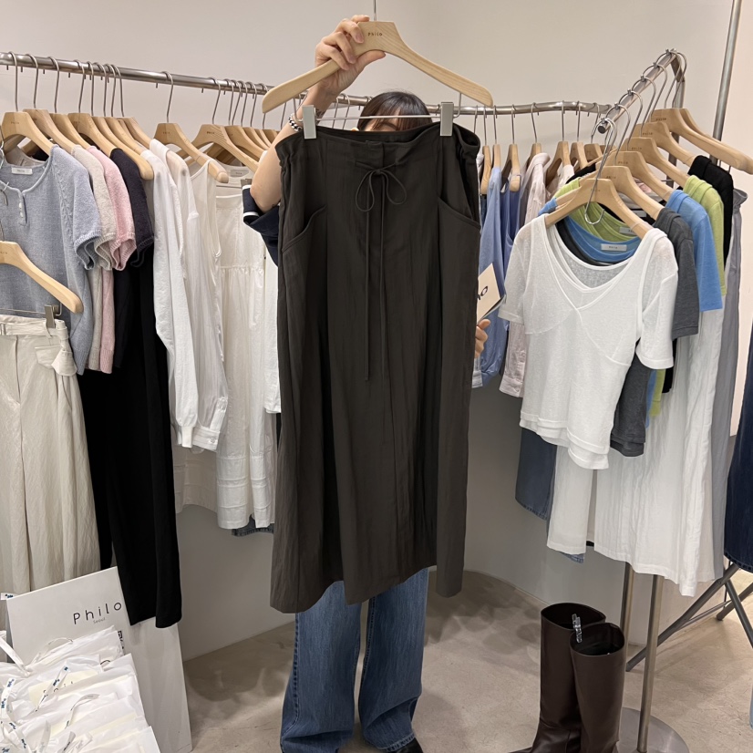 PHILO直郵韓國代購㊣女裝新品推薦熱賣時尚25春夏半身裙中短裙PHILO半身裙/中短裙圖色1