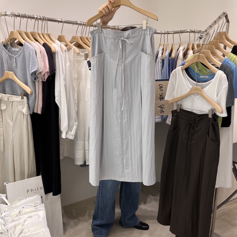 PHILO直郵韓國代購㊣女裝新品推薦熱賣時尚25春夏半身裙中短裙PHILO半身裙/中短裙圖色3