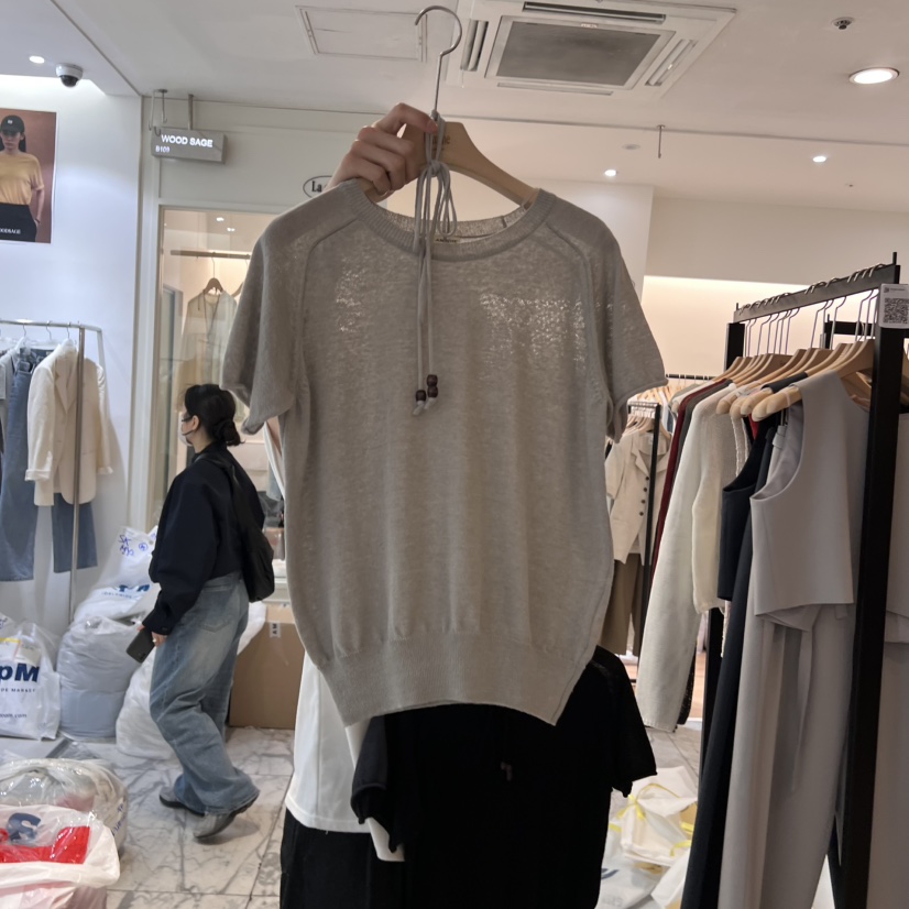 LA MAGIE FEMME韓國直郵㊣東大門實拍女裝新款人氣針織衫含腰繩Lamagie Femme針織衫圖色2