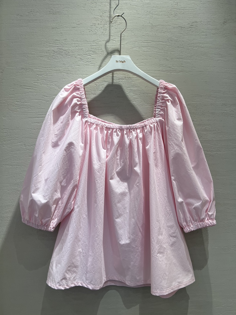 HI HIGH直郵韓國代購㊣女裝新款休閑人氣25春夏襯衫蕾絲衫露肩SEESTAR/hi high襯衫/蕾絲衫圖色2