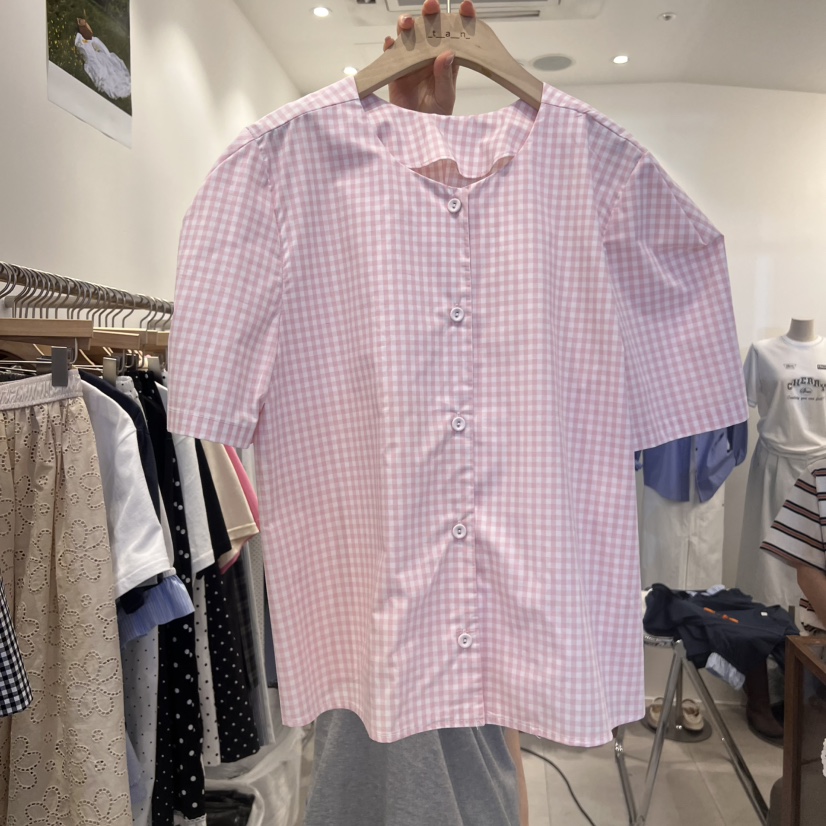 TAN&COMO韓國直郵㊣東大門實拍女裝新品時尚襯衫蕾絲衫tan-COMO襯衫/蕾絲衫