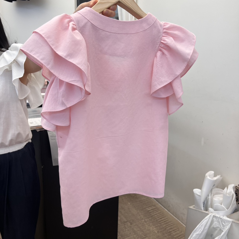BEEN-A韓國直郵㊣女裝新品人氣熱賣時尚休閑25春夏襯衫蕾絲衫BEEN-A襯衫/蕾絲衫