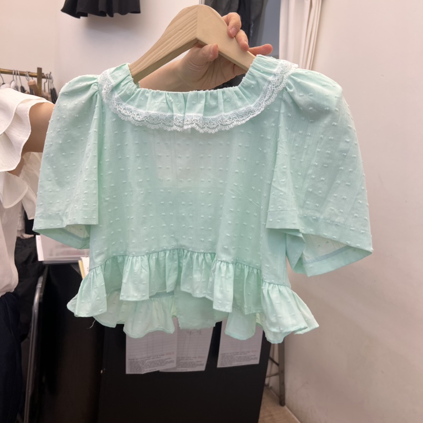 BEEN-A韓國直郵㊣東大門實拍女裝新品熱賣時尚人氣襯衫蕾絲衫BEEN-A襯衫/蕾絲衫