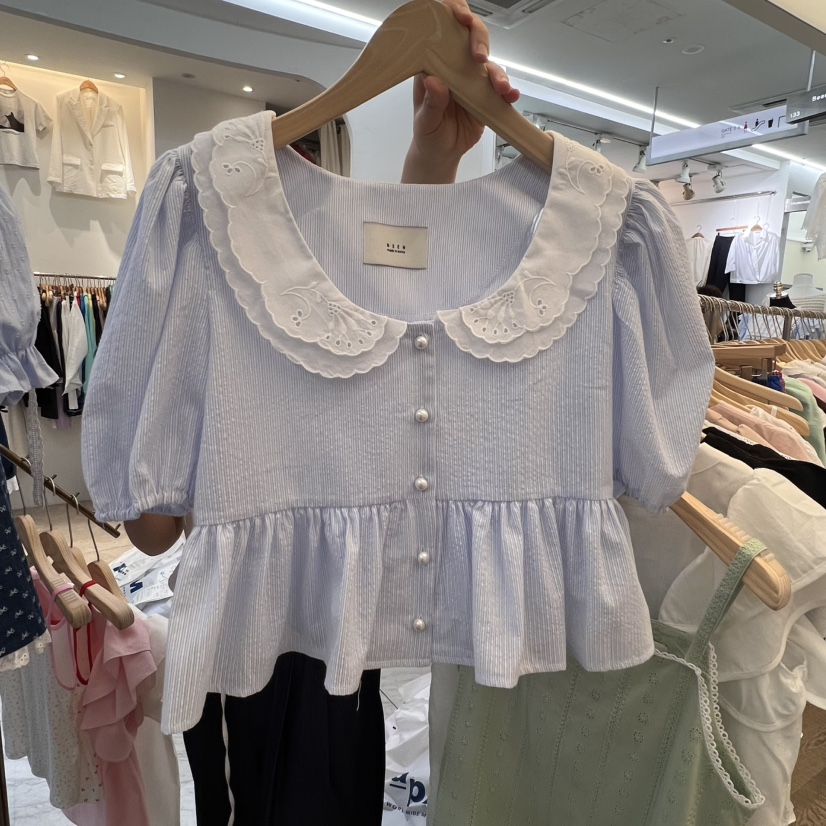 BEEN-A直郵韓國代購㊣女裝新款時尚熱賣25春夏推薦襯衫蕾絲衫BEEN-A襯衫/蕾絲衫圖色2