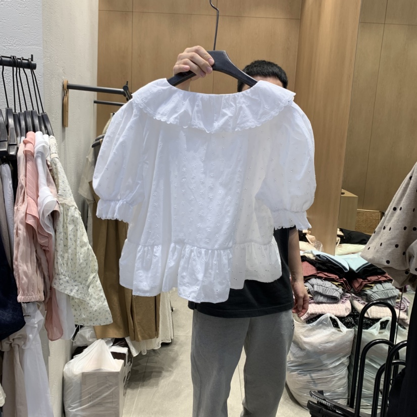 TRIPLE SEVEN韓國直郵㊣女裝新品推薦人氣時尚休閑襯衫蕾絲衫TRIPLE SEVEN襯衫/蕾絲衫