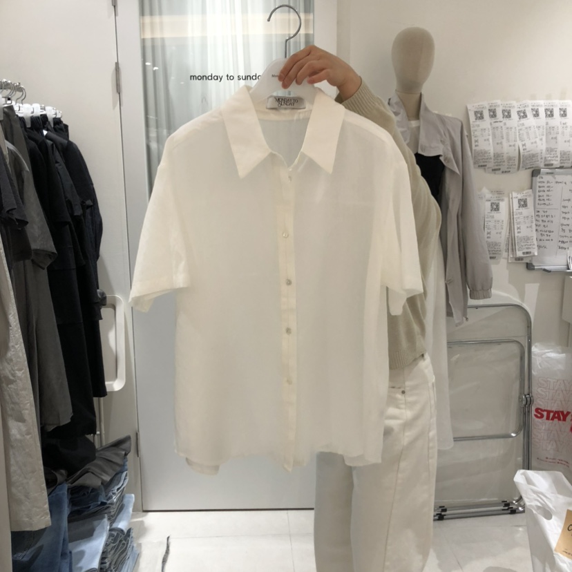 MONDAY TO SUNDAY韓國直郵㊣女裝新品推薦時尚襯衫蕾絲衫MONDAY TO SUNDAY襯衫/蕾絲衫圖色2