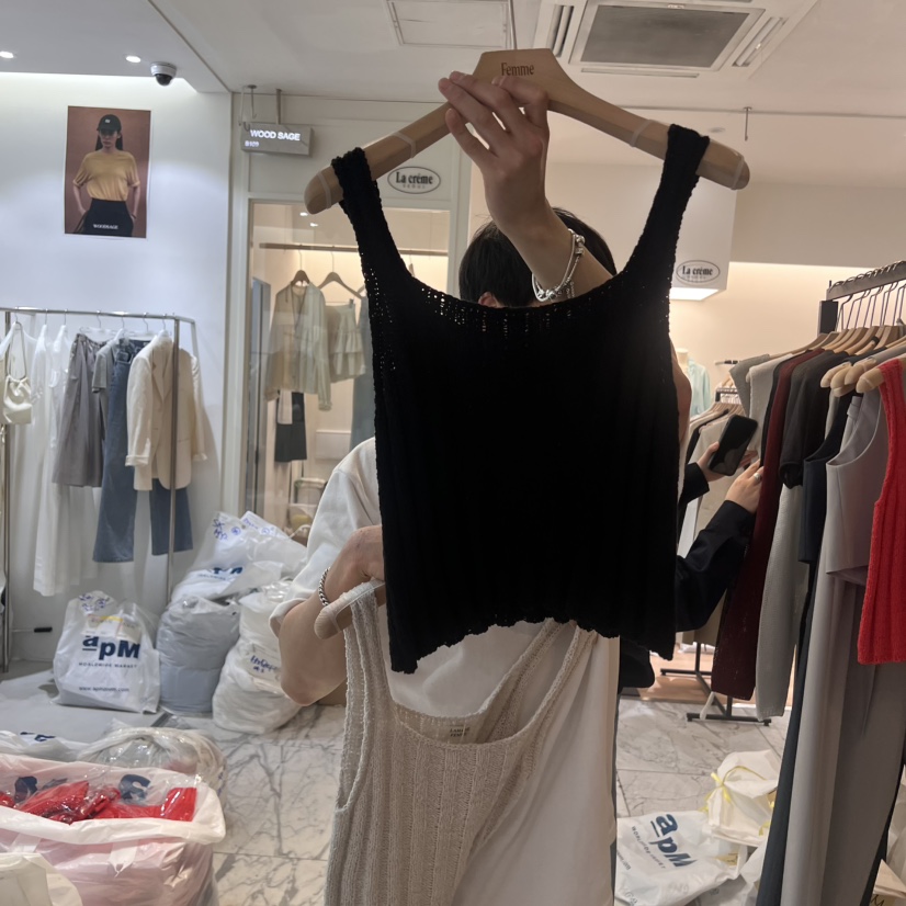 LA MAGIE FEMME韓國直郵㊣東大門實拍女裝新款休閑吊帶背心Lamagie Femme吊帶/背心圖色3