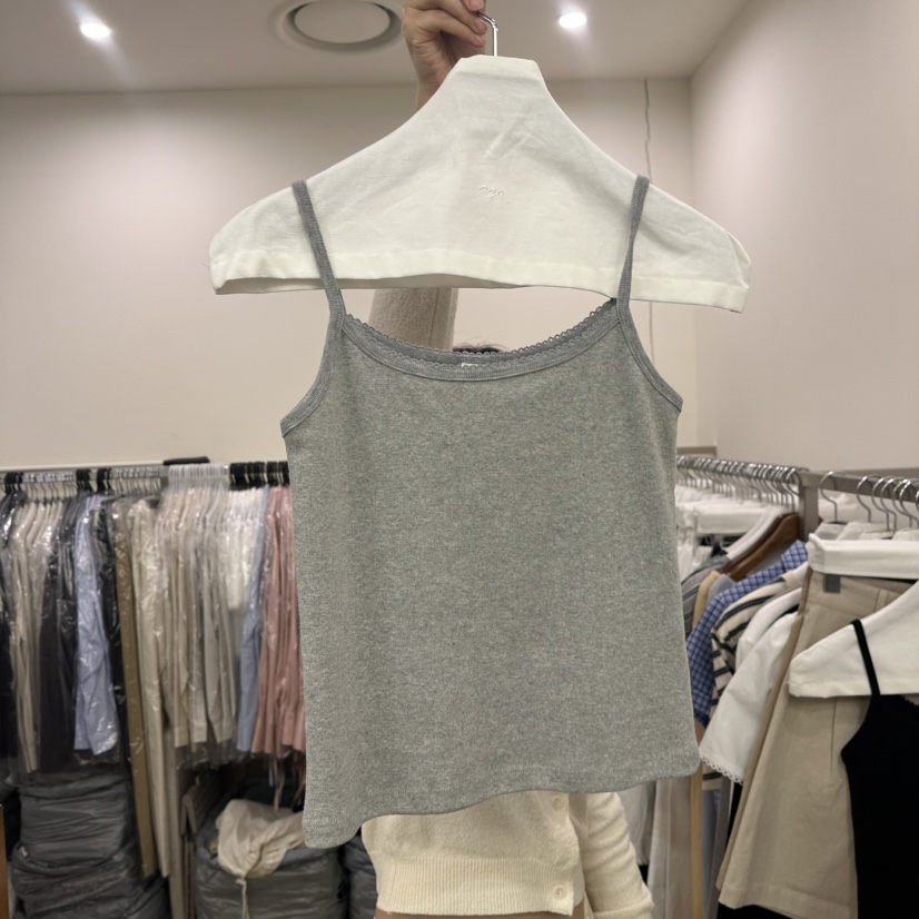 AGO韓國直郵㊣東大門實拍女裝新品25春夏人氣時尚休閑吊帶背心AGO吊帶/背心圖色2