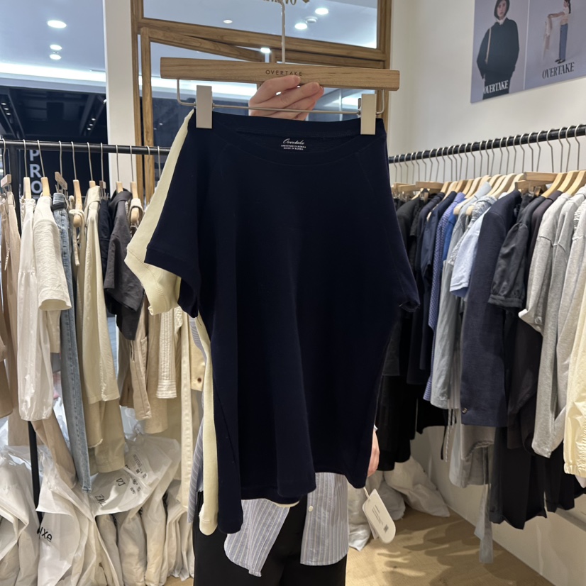 OVERTAKE韓國㊣直郵東大門代購女裝新品人氣推薦休閑熱賣T恤OVERTAKET恤圖色3
