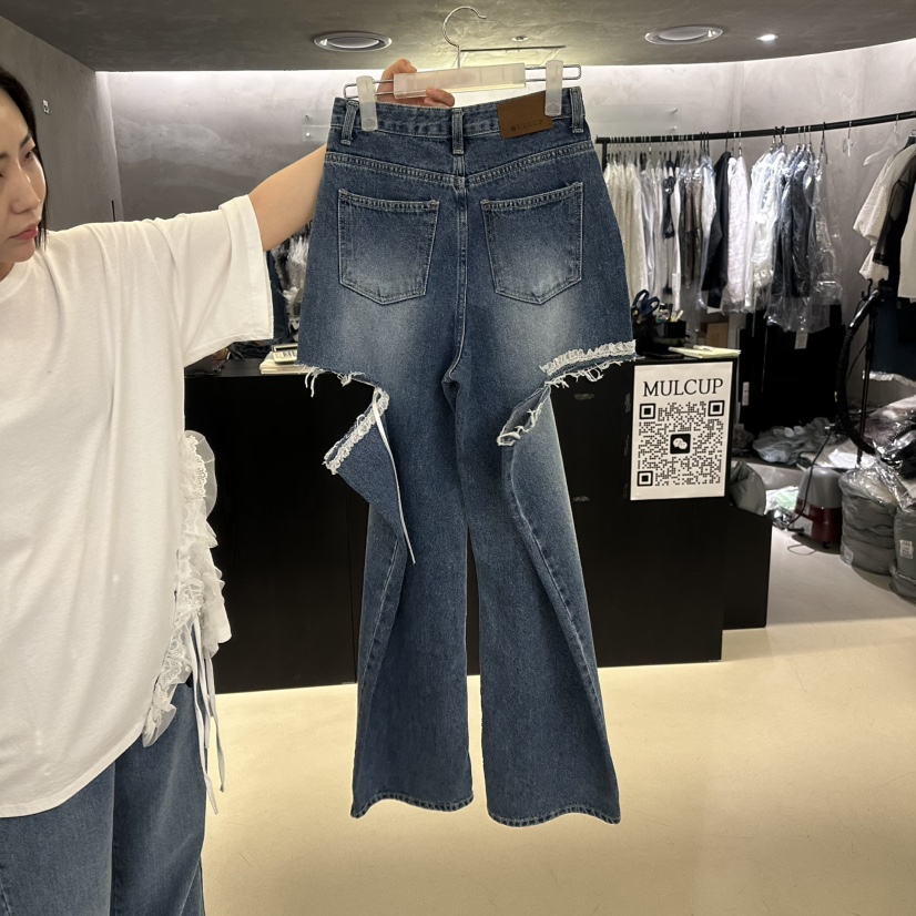 MULCUP直郵韓國代購㊣女裝新品推薦時尚人氣休閑25春夏牛仔褲MULCUP牛仔褲