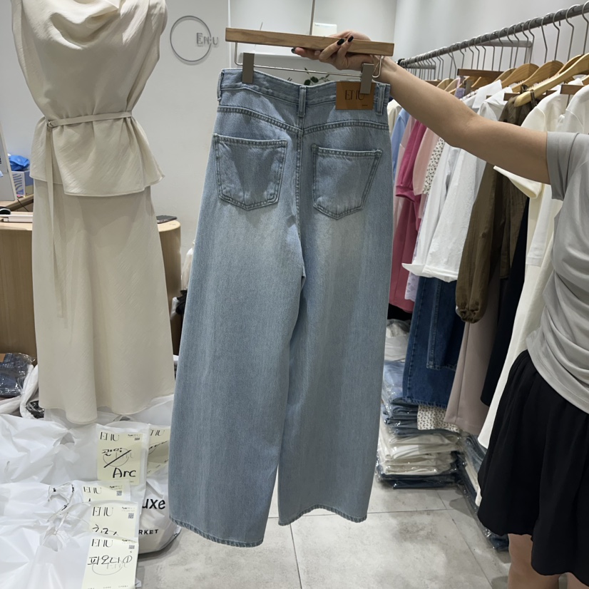 EN.U韓國直郵㊣女裝新品休閑時尚人氣25春夏熱賣推薦牛仔褲EN.U牛仔褲