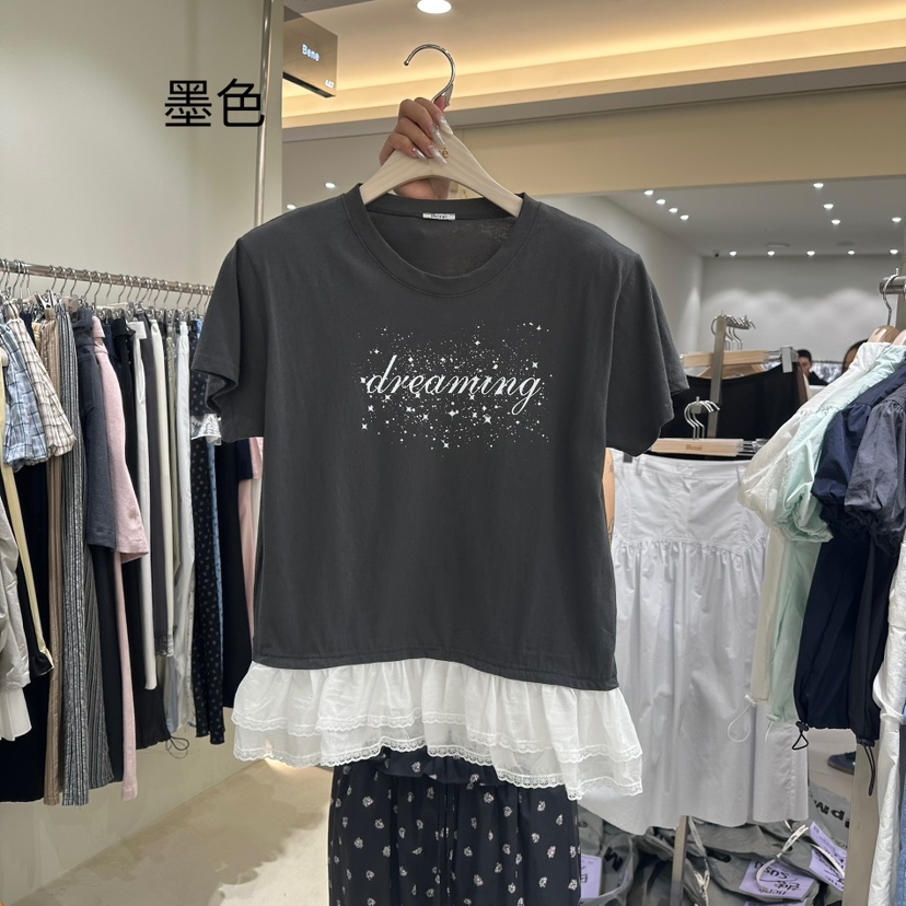 BENE直郵韓國代購㊣女裝新品熱賣推薦休閑人氣時尚25春夏T恤BENET恤圖色3