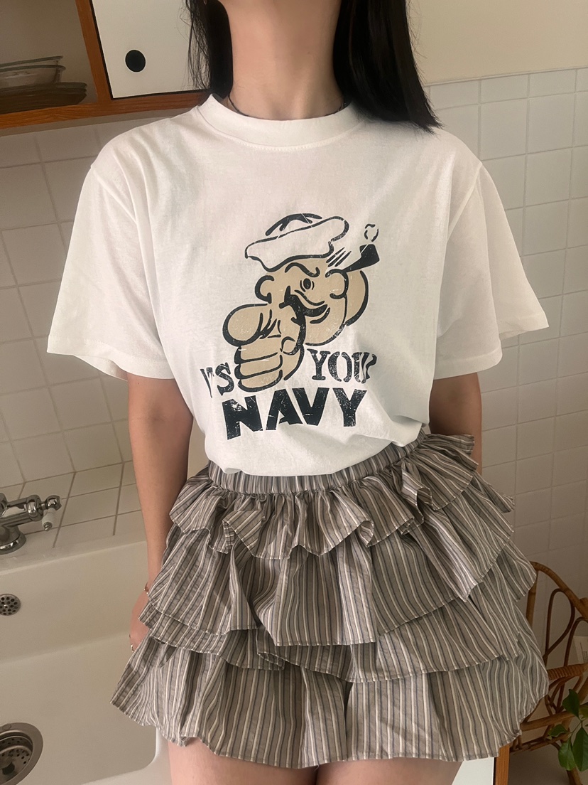 MINIQUEENS韓國㊣直郵東大門代購女裝新款人氣時尚T恤大力水手MINIQUEENST恤