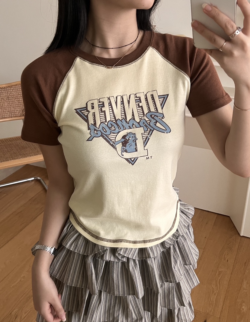 MINIQUEENS韓國直郵㊣女裝新款人氣時尚推薦25春夏休閑熱賣T恤MINIQUEENST恤圖色3