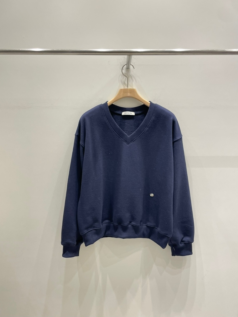 KINOA直郵韓國代購㊣女裝新款時尚休閑人氣25春夏推薦衛衣V領KINOA衛衣圖色2