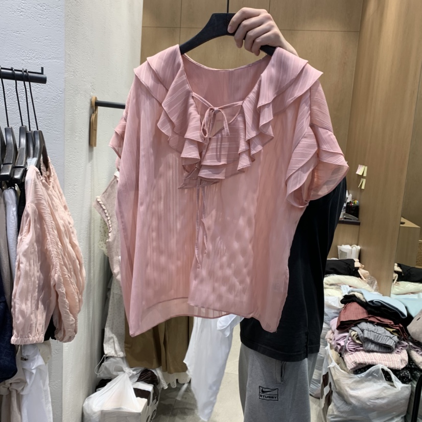 TRIPLE SEVEN韓國㊣直郵東大門代購女裝新品人氣襯衫蕾絲衫TRIPLE SEVEN襯衫/蕾絲衫圖色2
