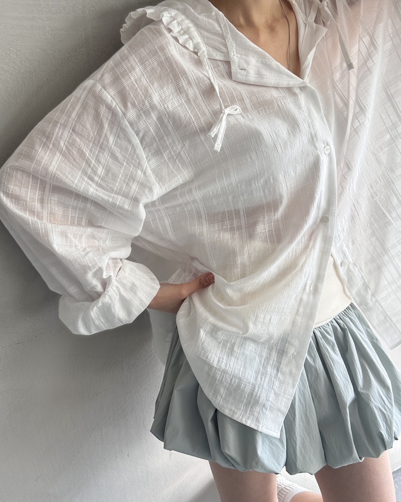 HOWDY韓國直郵㊣東大門實拍女裝新品推薦人氣休閑襯衫蕾絲衫howdy襯衫/蕾絲衫