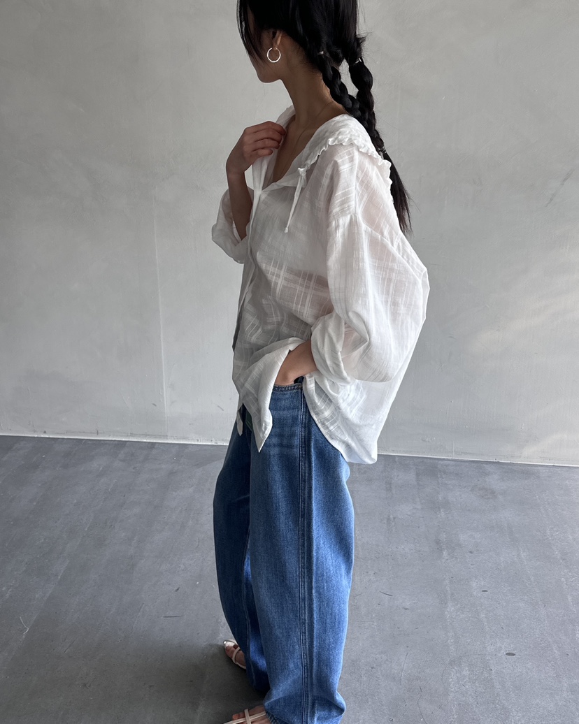 HOWDY韓國直郵㊣東大門實拍女裝新品推薦人氣休閑襯衫蕾絲衫howdy襯衫/蕾絲衫