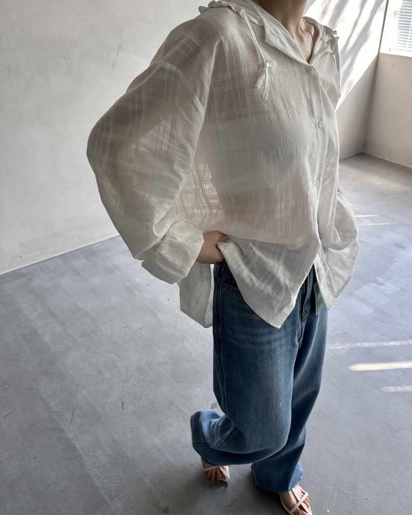 HOWDY韓國直郵㊣東大門實拍女裝新品推薦人氣休閑襯衫蕾絲衫howdy襯衫/蕾絲衫