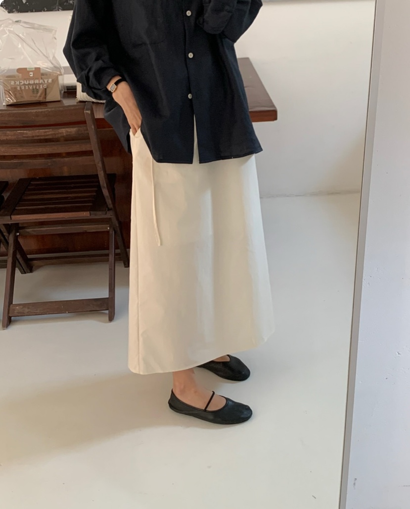A Flan韓國直郵㊣女裝新款人氣熱賣時尚推薦休閑25春夏長裙AFN/A Flan長裙