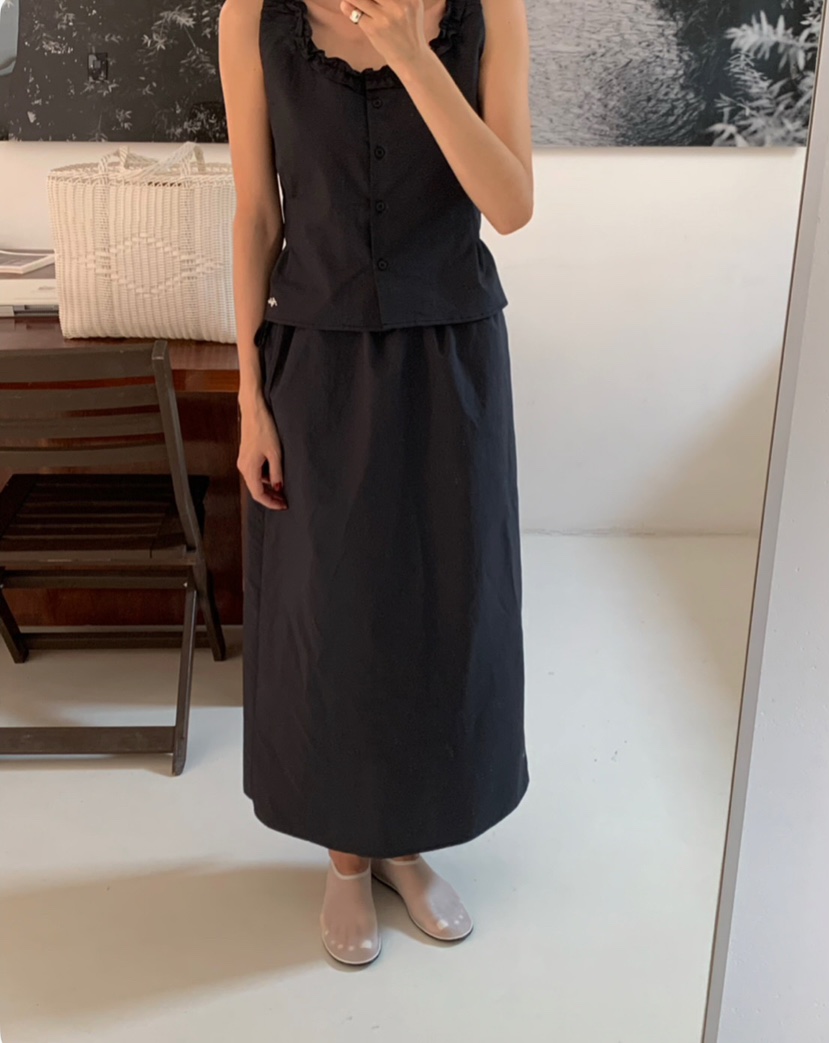 A Flan韓國直郵㊣女裝新款人氣熱賣時尚推薦休閑25春夏長裙AFN/A Flan長裙