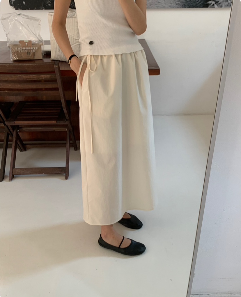 A Flan韓國直郵㊣女裝新款人氣熱賣時尚推薦休閑25春夏長裙AFN/A Flan長裙