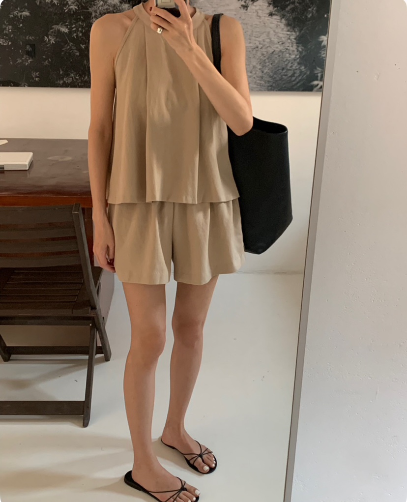 A Flan韓國㊣直郵東大門代購女裝新品熱賣休閑25春夏套裝套裝AFN/A Flan套裝