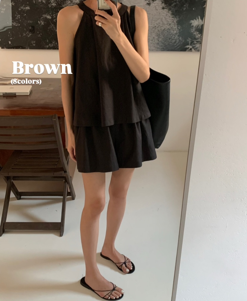 A Flan韓國㊣直郵東大門代購女裝新品熱賣休閑25春夏套裝套裝AFN/A Flan套裝圖色4