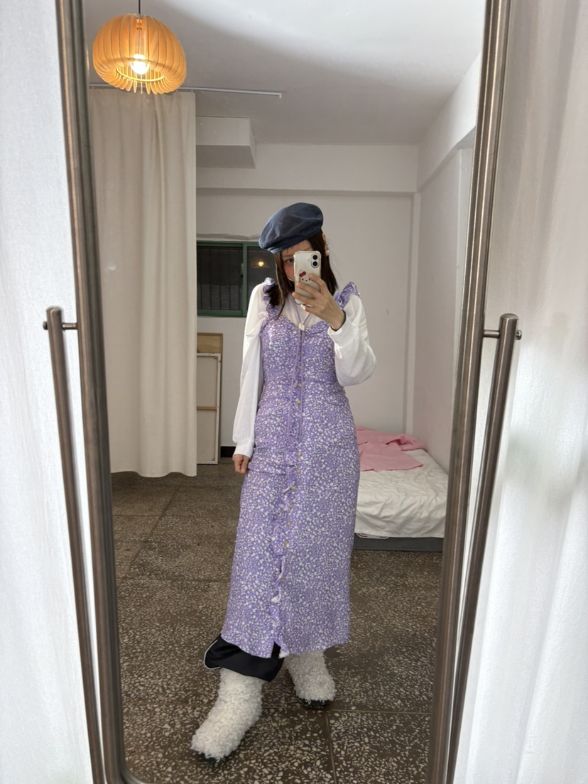 PLATFORM-L直郵韓國代購㊣女裝新款熱賣推薦人氣連衣裙復古PLATFORM連衣裙
