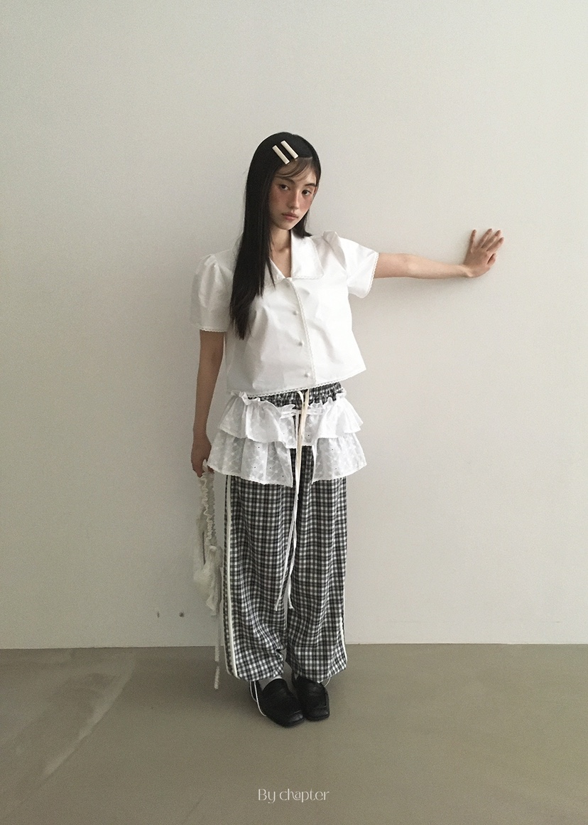 BY CHAPTER韓國代購女士新款25春夏休閑真品熱賣短裙不含內搭Chapter短裙