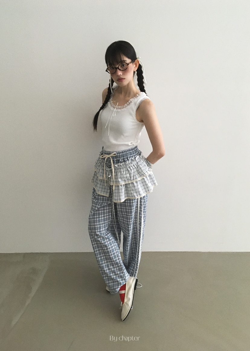BY CHAPTER韓國代購女士新款25春夏休閑真品熱賣短裙不含內搭Chapter短裙