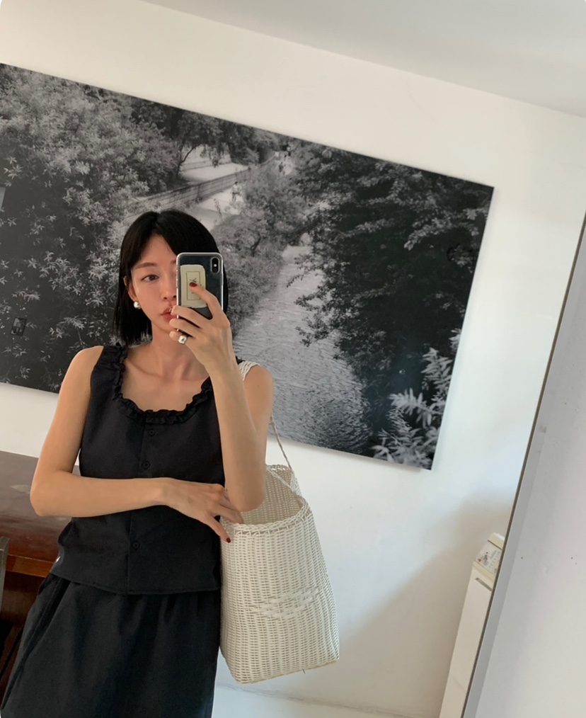 A Flan韓國代購女士新品熱賣25春夏職業人氣推薦時尚吊帶背心AFN/A Flan吊帶/背心