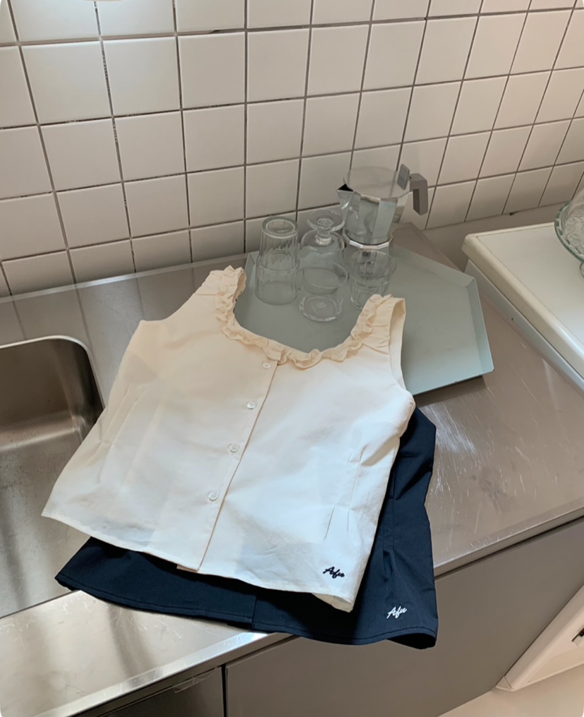 A Flan韓國代購女士新品熱賣25春夏職業人氣推薦時尚吊帶背心AFN/A Flan吊帶/背心