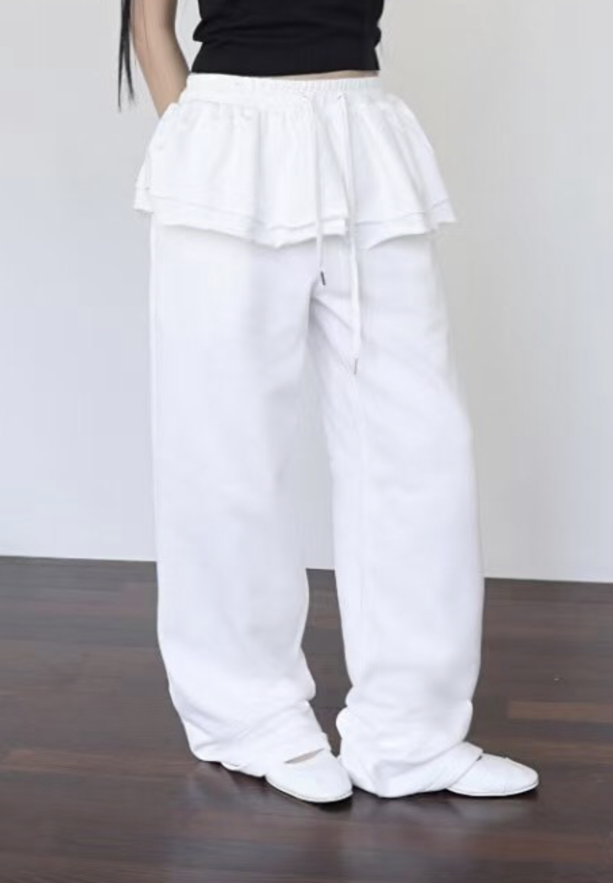 MONMOUTH東大門代購女裝新品職業真品休閑連衣裙荷葉邊腰帶MONMOUTH連衣裙
