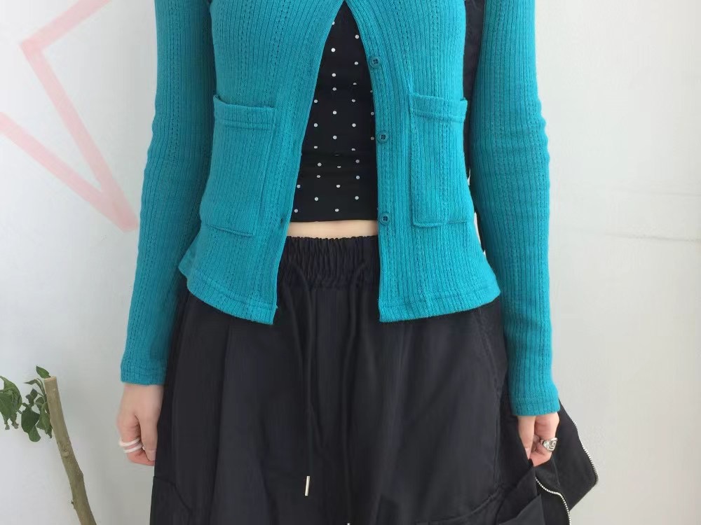 I I韓國代購女士新款人氣時尚25春夏推薦職業休閑針織衫開衫ITSSONG針織衫