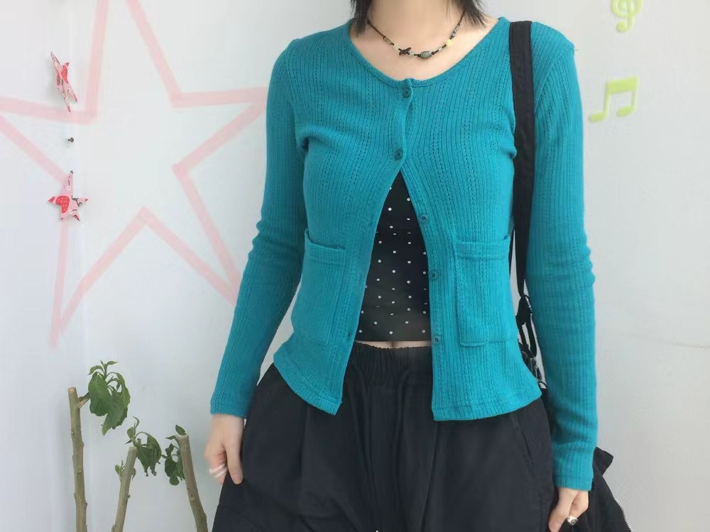 I I韓國代購女士新款人氣時尚25春夏推薦職業休閑針織衫開衫ITSSONG針織衫