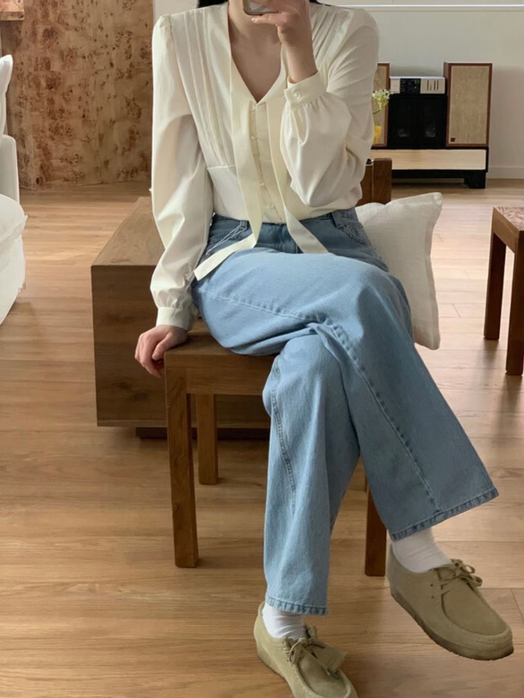 WEARME東大門實拍女裝新款休閑熱賣25春夏職業人氣襯衫蕾絲衫WEARME襯衫/蕾絲衫