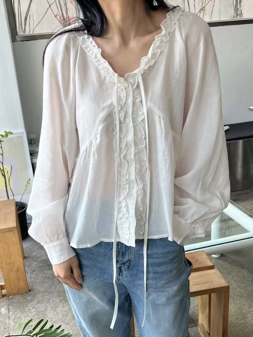 RAY_COMPANY東大門代購女士新款休閑真品職業25春夏襯衫蕾絲衫RAY_COMPANY襯衫/蕾絲衫