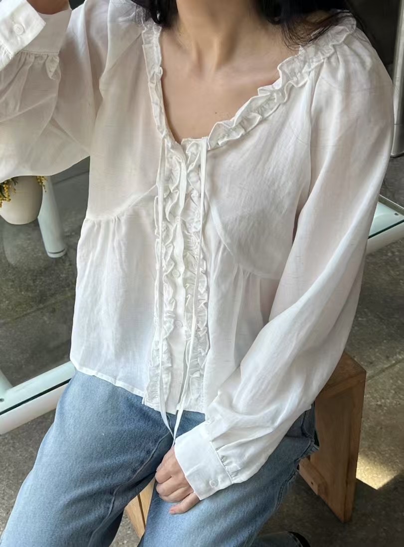 RAY_COMPANY東大門代購女士新款休閑真品職業25春夏襯衫蕾絲衫RAY_COMPANY襯衫/蕾絲衫