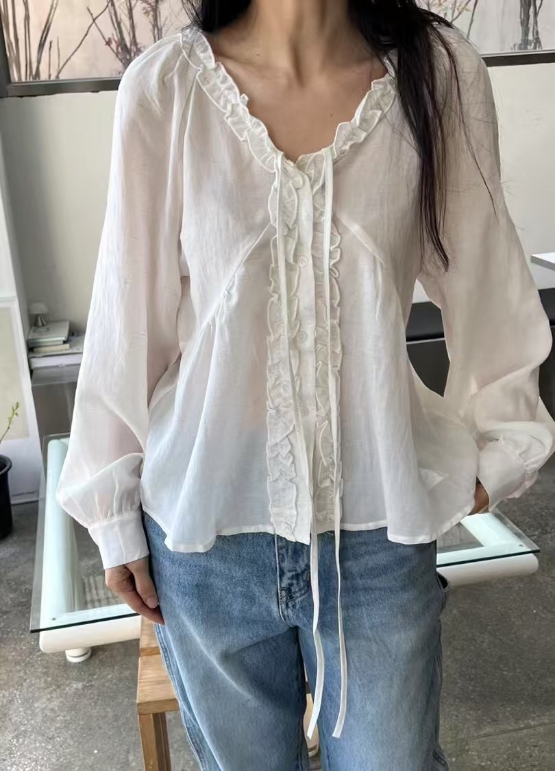 RAY_COMPANY東大門代購女士新款休閑真品職業25春夏襯衫蕾絲衫RAY_COMPANY襯衫/蕾絲衫